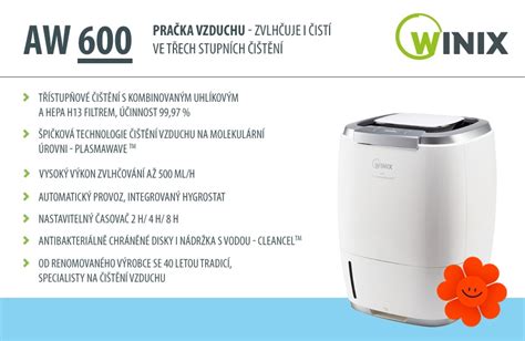 Dizajn zvlhčovača vzduchu Winix AW-600