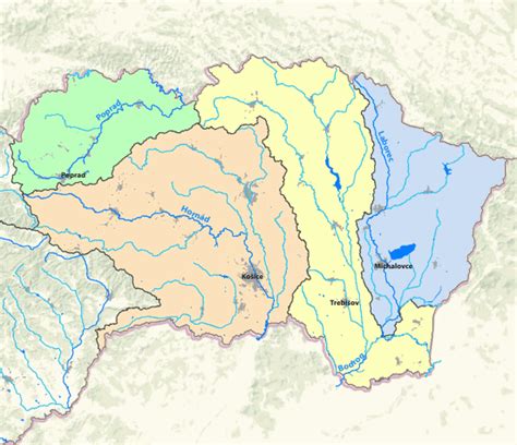 Mapa povodia rieky Žitavy