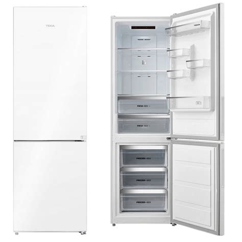 Schéma znázorňujúca výhody technológie No Frost a FreshBox v chladničkách Whirlpool