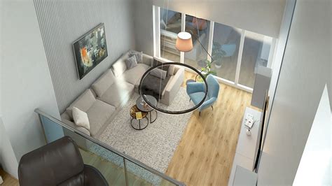 Vizualizácia interiéru s nainštalovanou monoblokovou klimatizáciou.