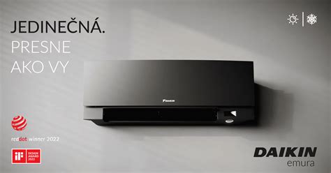 Dizajn vnútornej jednotky klimatizácie Daikin Emura s elegantnými zakrivenými líniami