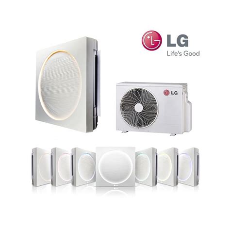 Schéma dizajnu a rozmerov vnútornej jednotky LG Art Cool Stylist s LED podsvietením