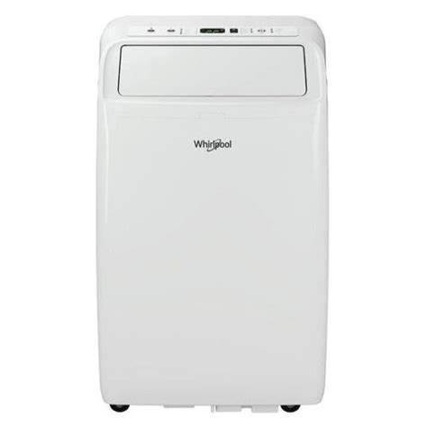Detailný pohľad na vnútornú jednotku klimatizácie Whirlpool s moderným bielym dizajnom a skrytým LED displejom