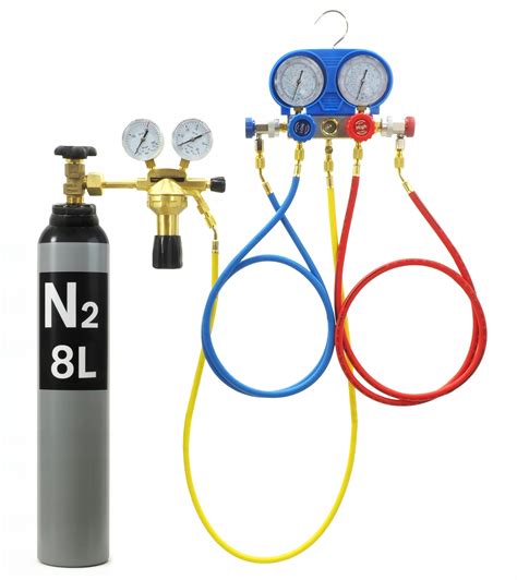 Ilustračná schéma zariadenia na kontrolu tesnosti klimatizácie