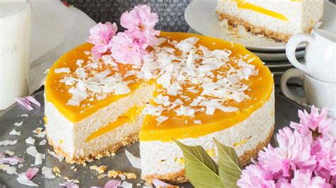 Ilustrácia rôznych druhov mousse tort (napr. mangová, matcha) s dôrazom na ich citlivosť na teplotu