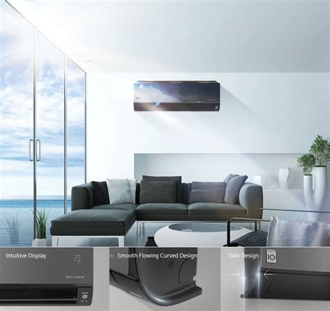 Produktová fotografia klimatizácie LG Artcool AM12BP v interiéri