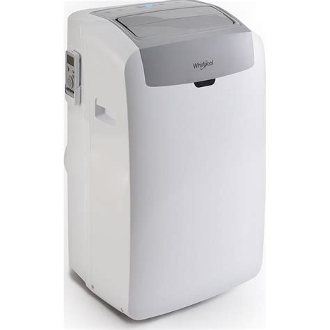 Detail mobilnej klimatizácie Whirlpool PACW29HP s popísanými funkciami.