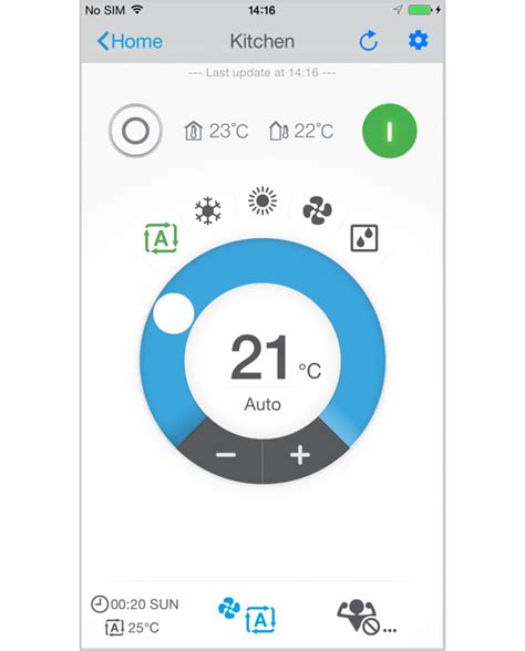 smartfón s aplikáciou pre ovládanie klimatizácie Daikin
