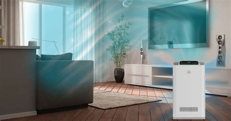 Ilustrácia interiéru s umiestneným zvlhčovačom vzduchu značky Tesco