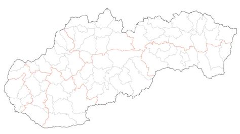 Mapa oblasti Levice a Zvolen s vyznačenými servisnými zónami