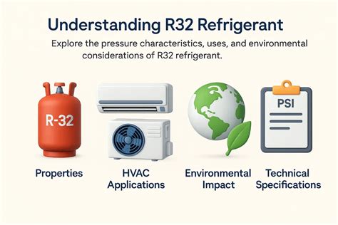 Infographic illustrating the benefits of R32 refrigerant compared to older types