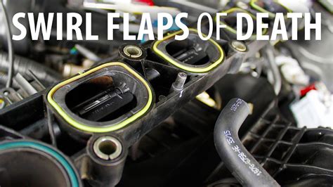 Diagram showing swirl flaps in an engine manifold