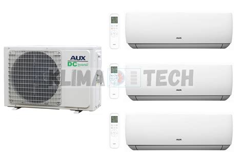 Schéma zapojenia klimatizačného systému Multi Split: jedna vonkajšia jednotka prepojená s dvoma vnútornými nástennými jednotkami