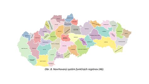 Mapa Slovenska s vyznačenými regiónmi s najvyššími letnými teplotami