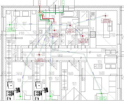 Schéma znázorňujúca umiestnenie potrubí rekuperácie v sadrokartónovom podhľade s detailom ventilačného boxu