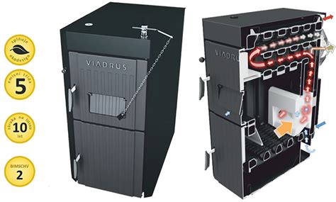 Detail spaľovacej komory kotla VIADRUS U22 Economy