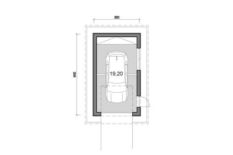 pôdorys garáže s optimálnym umiestnením klimatizačnej jednotky a dodatočných ventilátorov