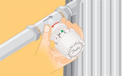 Ilustrácia správneho a nesprávneho umiestnenia termostatickej hlavice