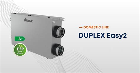 Detailný pohľad na vnútorné komponenty vetracej jednotky ATREA DUPLEX.
