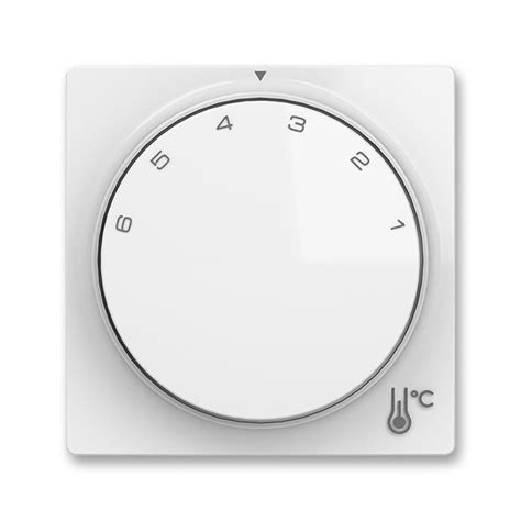 Ilustrácia elektronického termostatu s otočným gombíkom a LED indikátormi