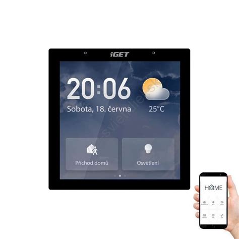 Detail ovládacieho panela kotla s dotykovým displejom a rozhraním aplikácie na smartfóne.