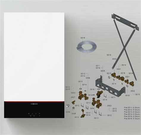 Rez produktu Vitodens 200-W (kombi) s označením komponentov (horák MatriX-Plus, výmenník Inox-Radial)