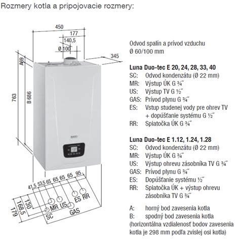 Produktové foto moderného plynového kondenzačného kotla Baxi