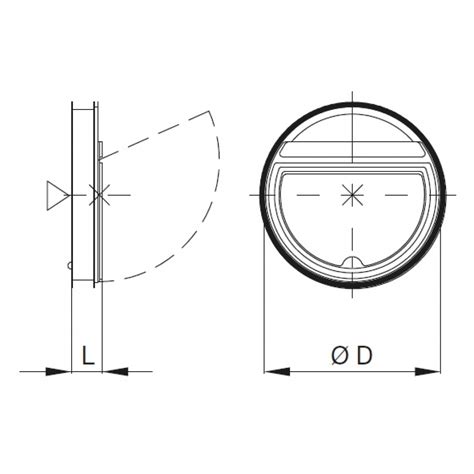 Detail spätnej klapky RSKW 100 s vyznačeným tesnením