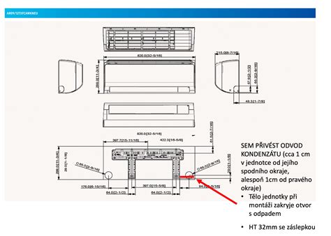 Ilustrácia schémy odvodu kondenzátu z klimatizačnej jednotky