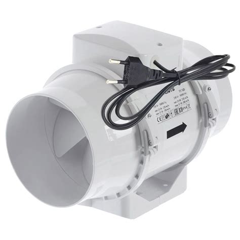 Produktové foto ventilátora VENTS TT 125 s pohľadom na konštrukciu a pripojenie potrubia