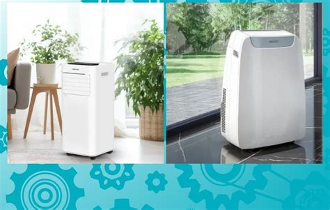 Ilustrácia správneho umiestnenia mobilnej klimatizácie a vedenia hadice.