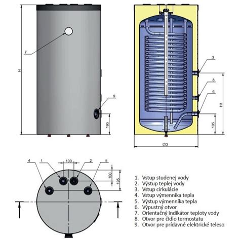 Rez smaltovaným zásobníkom teplej vody s horčíkovou anódou a špirálovým výmenníkom