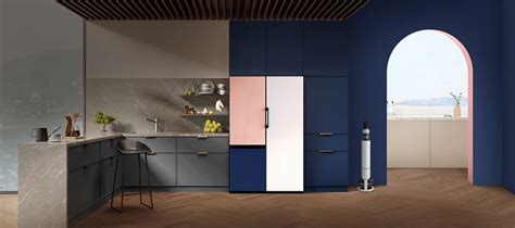 Ilustračná fotografia modernej kuchyne s americkou chladničkou Samsung