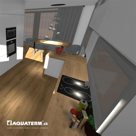 Vizualizácia modernej predajne MIRAD s oddeleniami kúrenia, vody a kúpeľňového štúdia