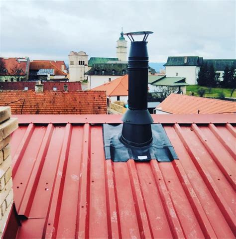 Schéma rekuperácie s vývodom cez strechu