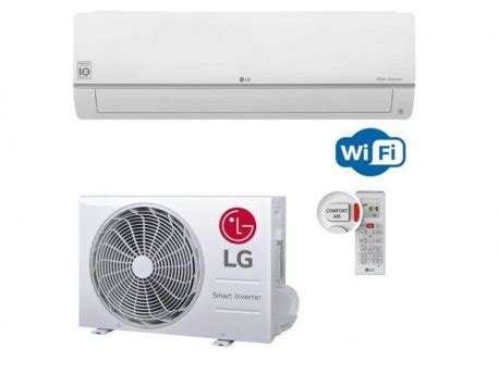 Infografika zobrazujúca výhody technológie Dual Inverter a Wi-Fi ovládania klimatizácie LG