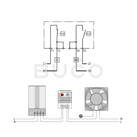 Schéma radiálneho ventilátora Vortice C 15/2 s vyznačenými komponentmi pre montáž a údržbu