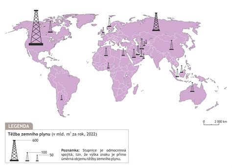 Mapa zásob plynu vo svete