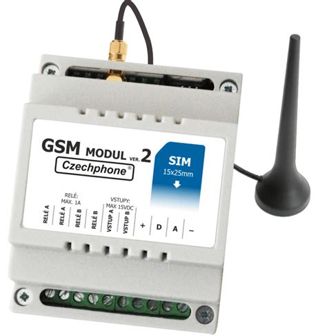 GSM modul pre kotol s vyznačenými komponentami