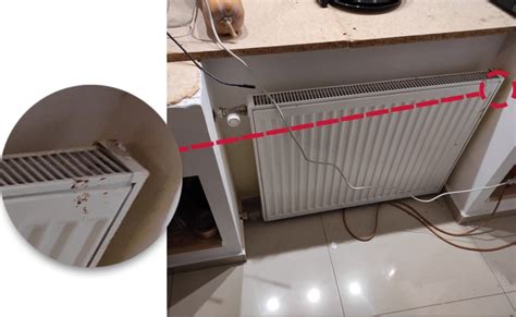 Schéma znázorňujúca správne a nesprávne umiestnenie nábytku voči radiátoru