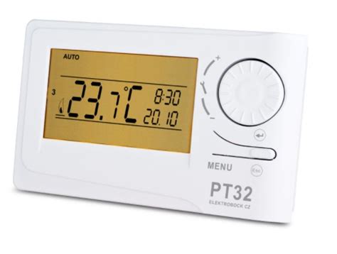 Schéma programovacích možností termostatu Elektrobock PT32