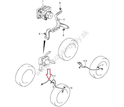 Ilustrácia snímača otáčok kolesa automobilu