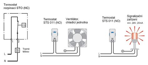 Schéma zapojenia termostatu s funkciou Antistop