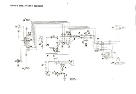 Technická schéma zapojenia priestorového termostatu k riadiacej lište a servopohonom rozdeľovača