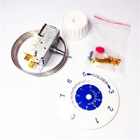 Produktové foto: termostat Ranco K59-L1260 s viditeľnými špecifikáciami