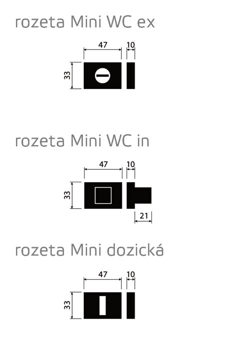 Detailné rozmery rozety a objímok