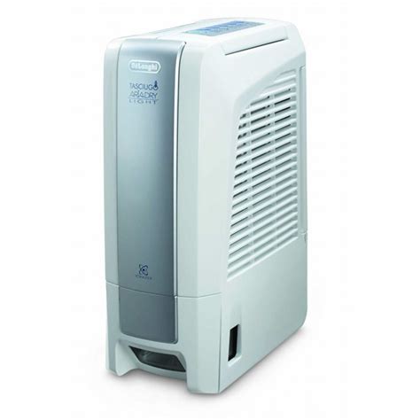 Detailný pohľad na kompaktný dizajn odvlhčovača DeLonghi DNC 65 v domácom prostredí