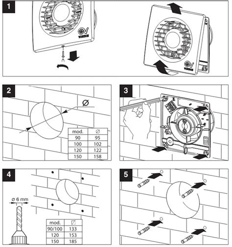 Detailný pohľad na axiálny ventilátor Vortice Punto Filo MF s predným panelom a spätnou klapkou