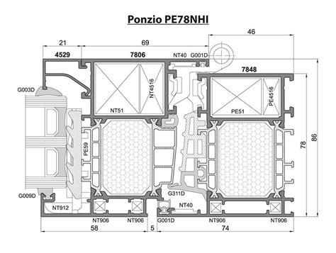 Porovnanie starého a nového okna - prierez s vyznačením tepelných mostov