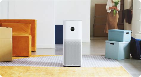 Vizualizácia prúdenia vzduchu v miestnosti s čističkou Xiaomi Smart Air Purifier 4 Pro.